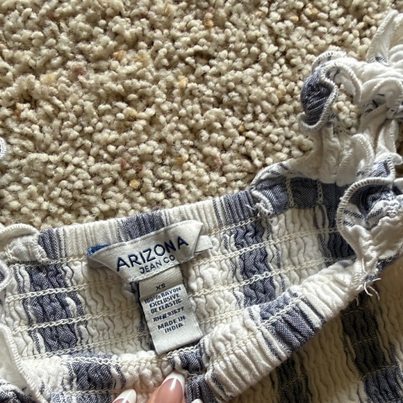 Arizona Jean Company Striped Blue and White Midi Dress - Picture 3 of 5